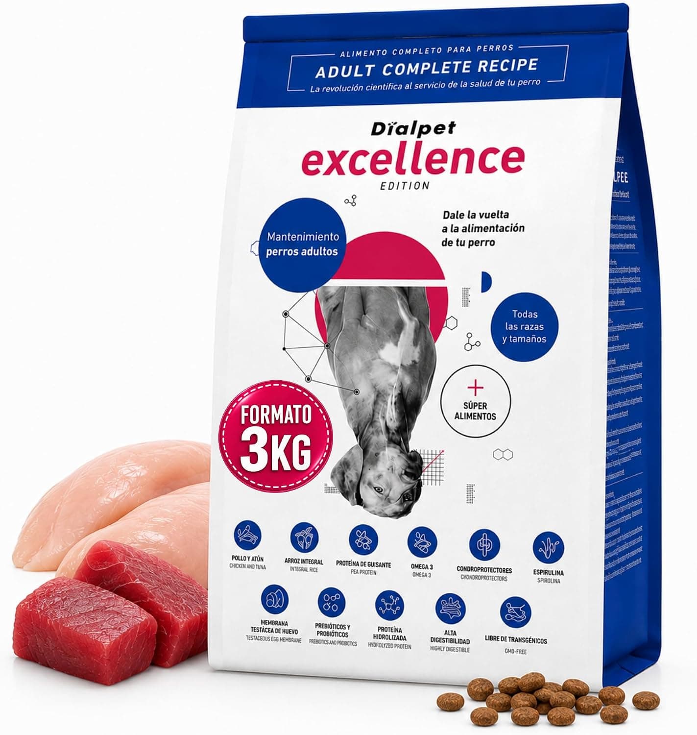 Excellence Pienso Perro Adulto Sin Cereales Pollo Y Atún (3KG)