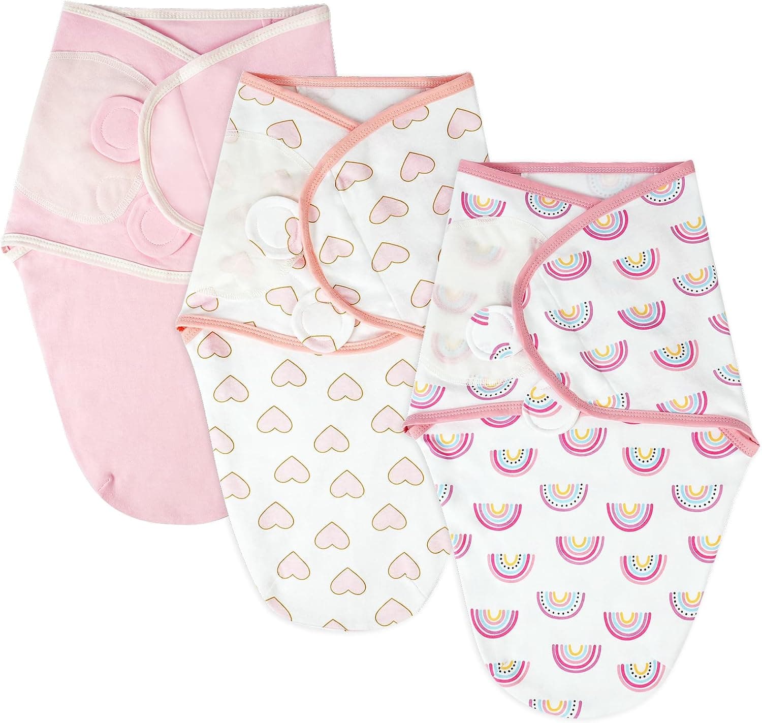 arrullo bebe recien nacido, 3 pcs swaddle bebe 0-3 months, Ajustable saco dormir bebe, Swaddle Wrap, Infante Swaddle Sack, swaddle, Transpirable y Absorbe la Humedad, Ayuda a Dormir