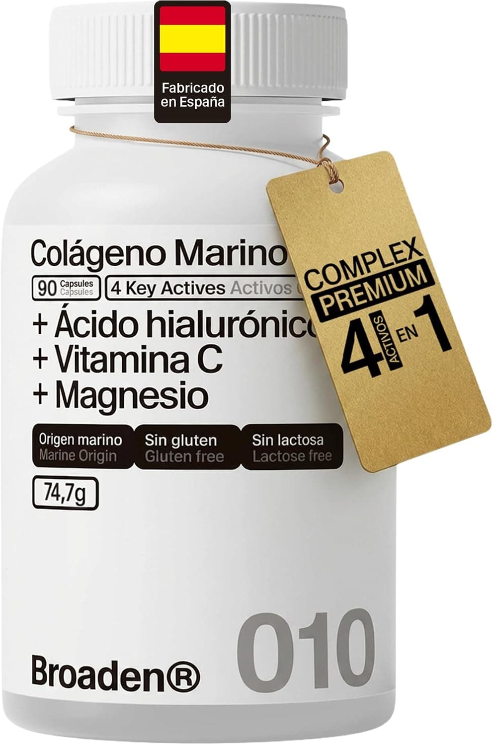 90 Cápsulas Colágeno Marino Hidrolizado COMPLEX con Ácido Hialurónico + Vitamina C + Magnesio (90 Cápsulas)