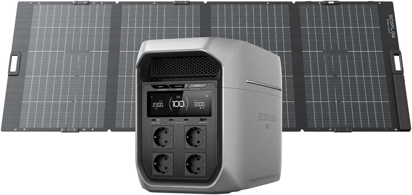 Generador Solar EF ECOFLOW Delta 3 MAX Plus con Panel Solar de 400 W