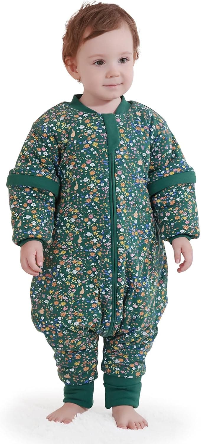 Mosebears Saco de dormir bebé 2.5 TOG, algodón,(Green,6-18 meses)