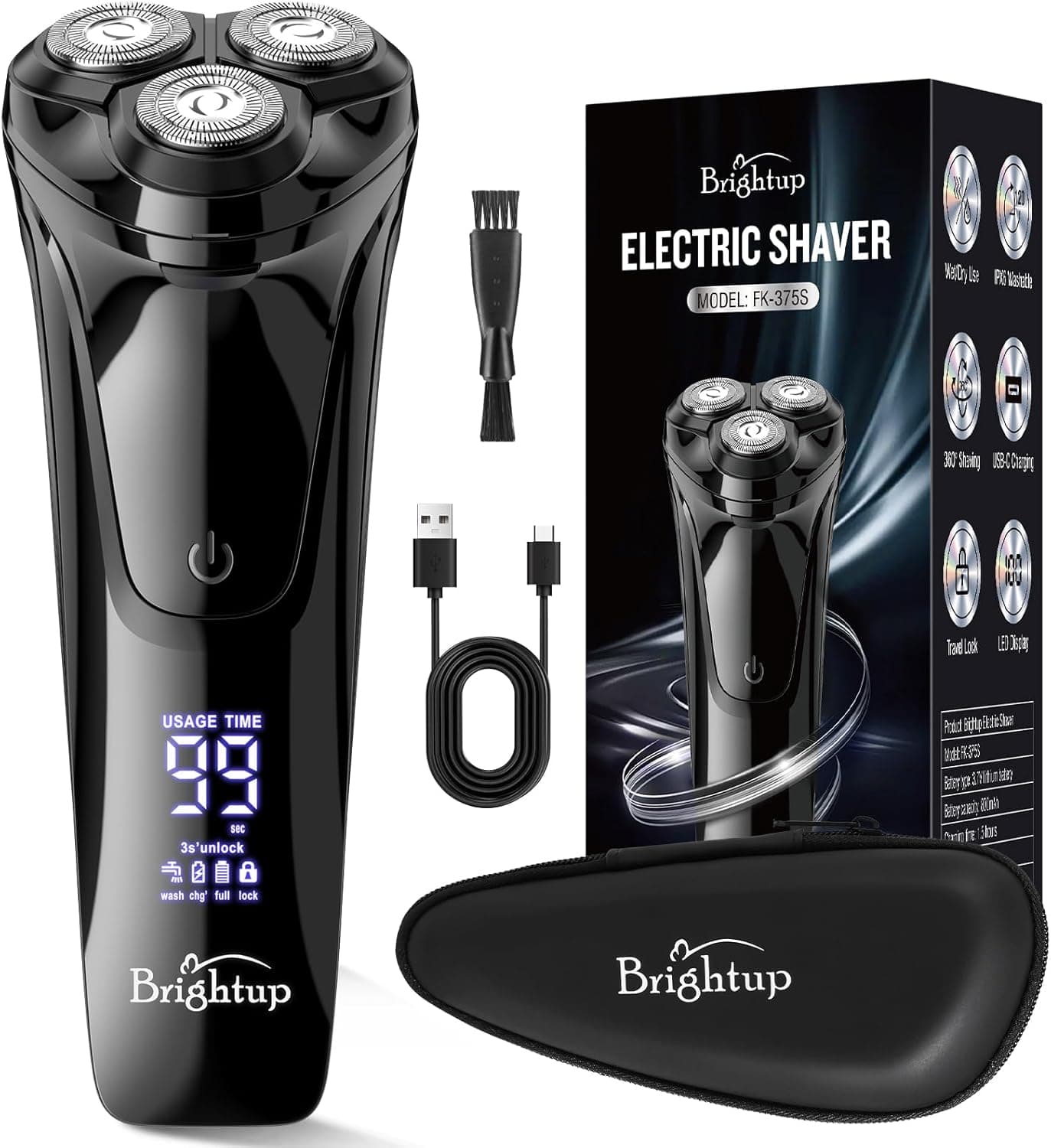 Brightup Maquinilla de Afeitar Hombre con Cabezal Flotante 4D