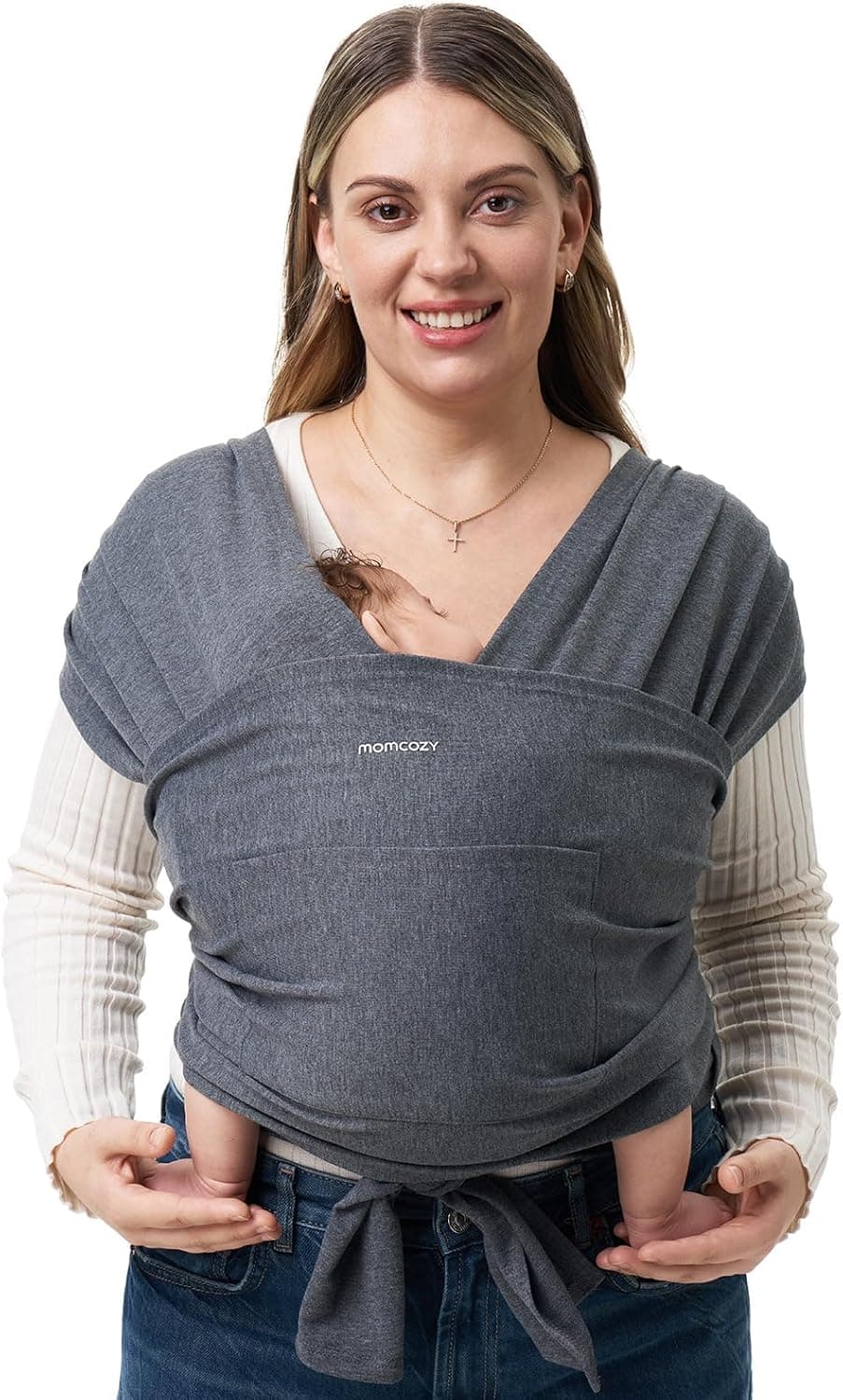 Momcozy Fular Portabebés Ajustable, 3,6-15 kg, OEKO-TEX