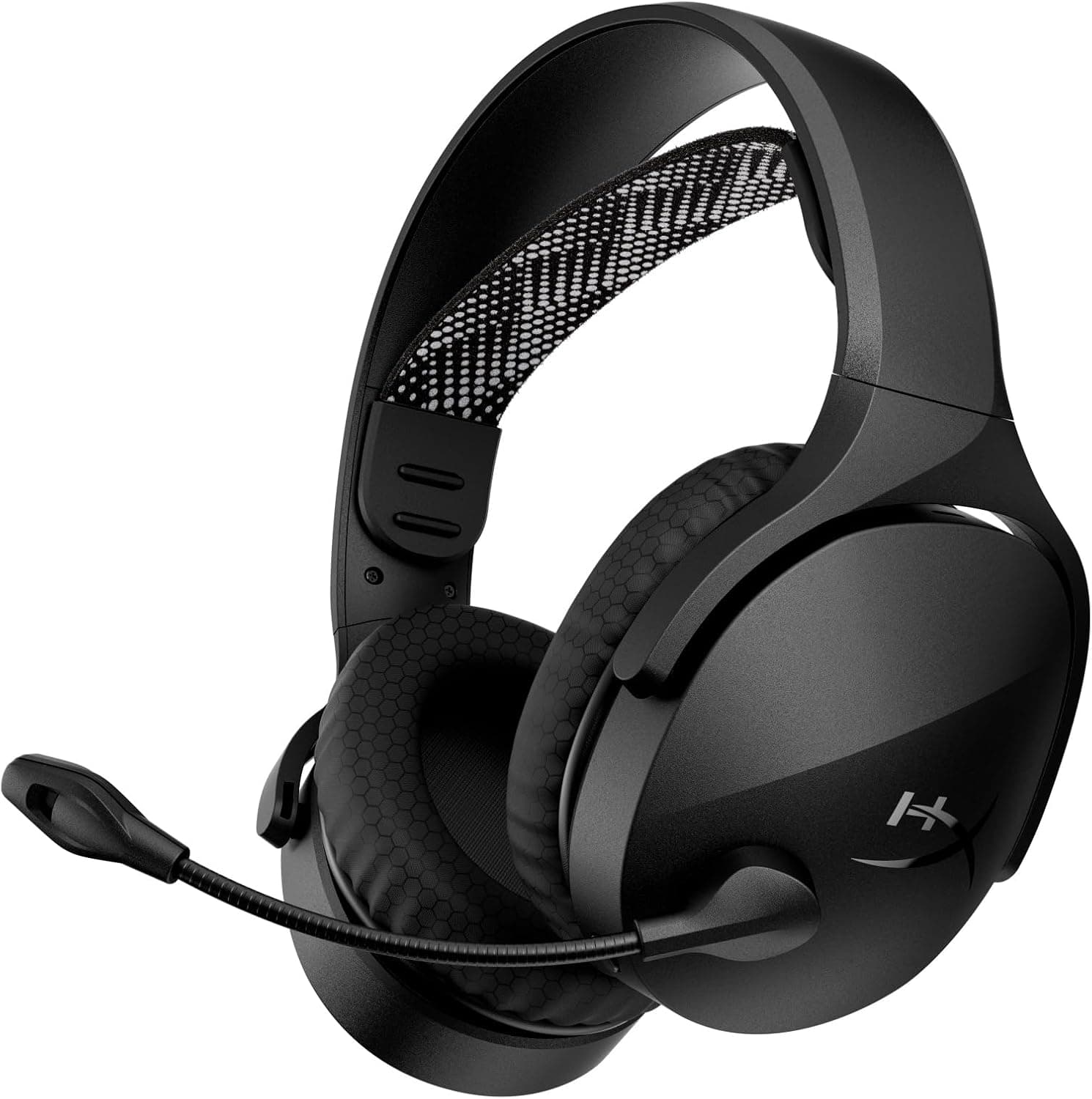 HyperX Cloud Jet - Auriculares Gaming inalámbricos, Dual Bluetooth + dongle USB, Mic Monitoring/sidetone Siempre Activo, 25h de batería, para PC/PS5/Nintendo Switch/Móvil, Negro