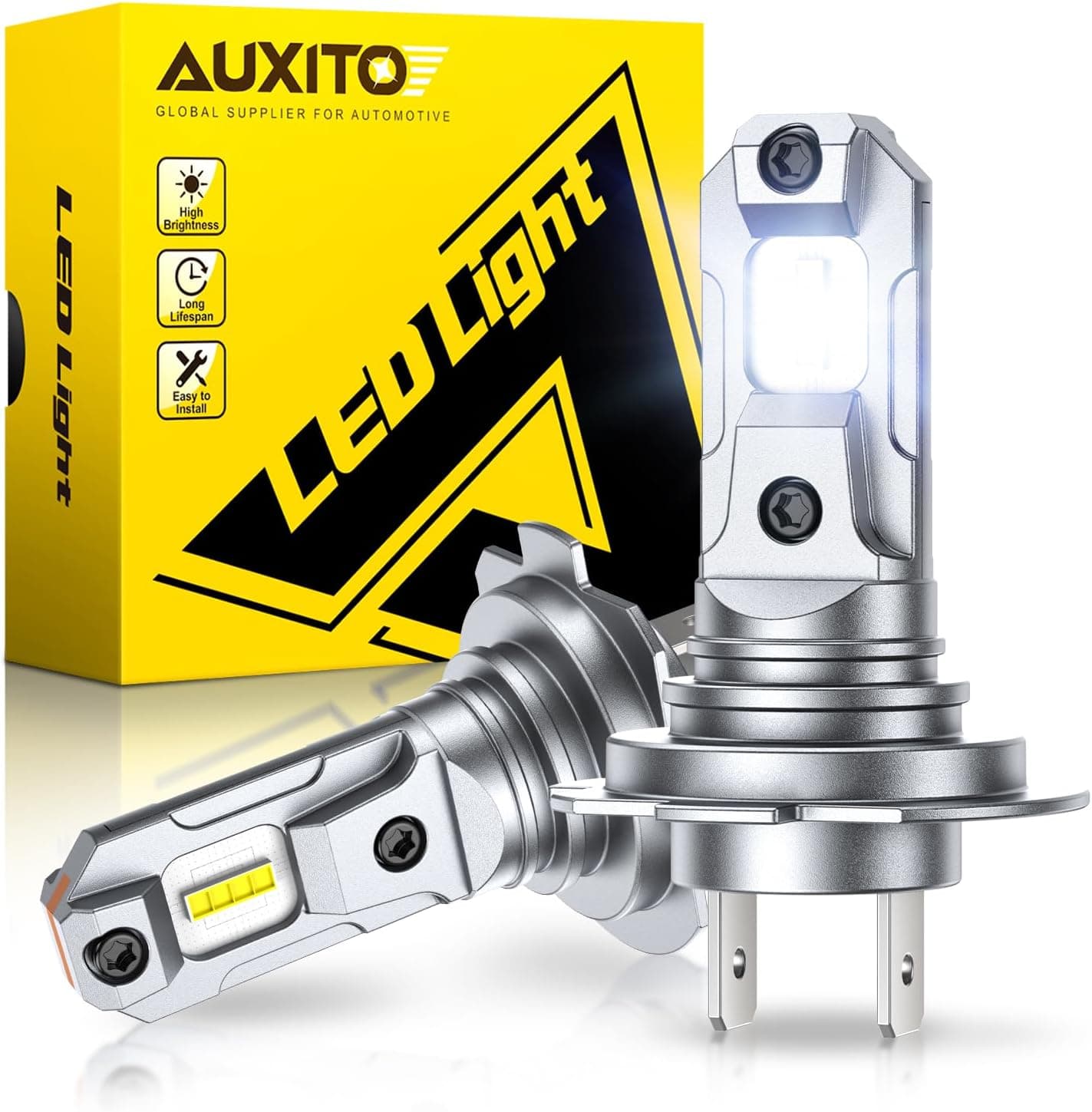 AUXITO Bombilla H7 LED - Blanco Frío 6500K,600% Más Luminosa