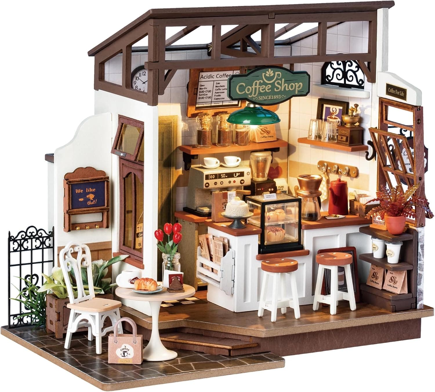 Rolife Casa de Muñecas, Casa en Miniatura, NO.17 Café