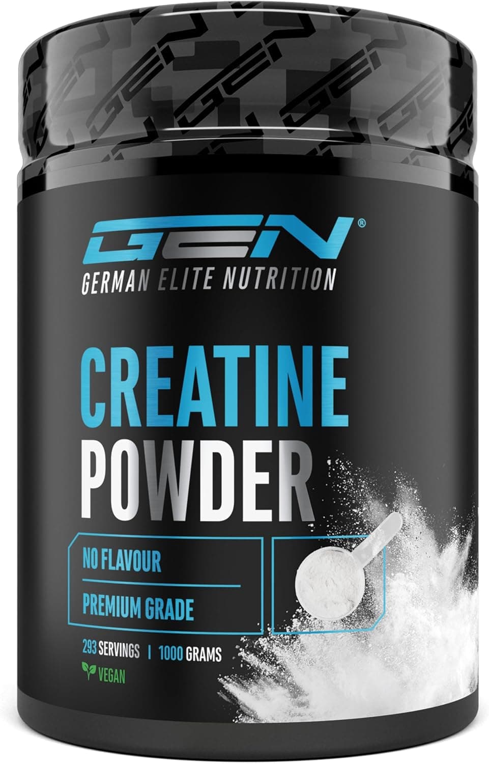 GEN GERMAN ELITE NUTRITION Creatina Monohidrato en Polvo - 1 kg / 1000 g