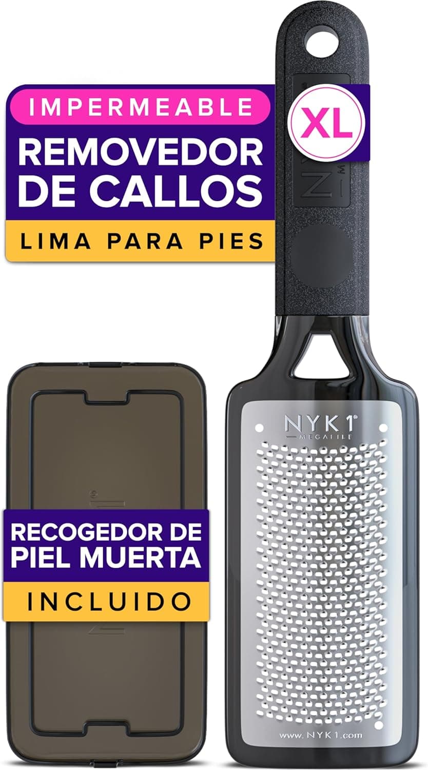 NYK1 ANTIÓXIDO Lima de Pies Elimina Durezas con Recogedor | Talla XL