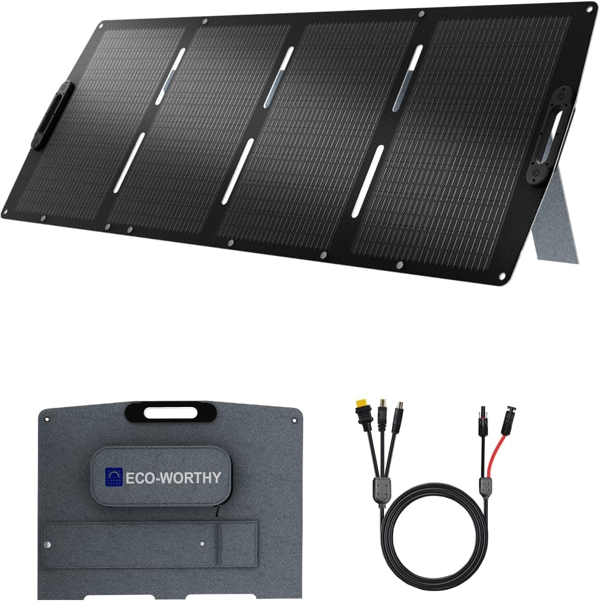 ECO-WORTHY 200W 12V Panel solar portátil XT60 Eficiencia 23%