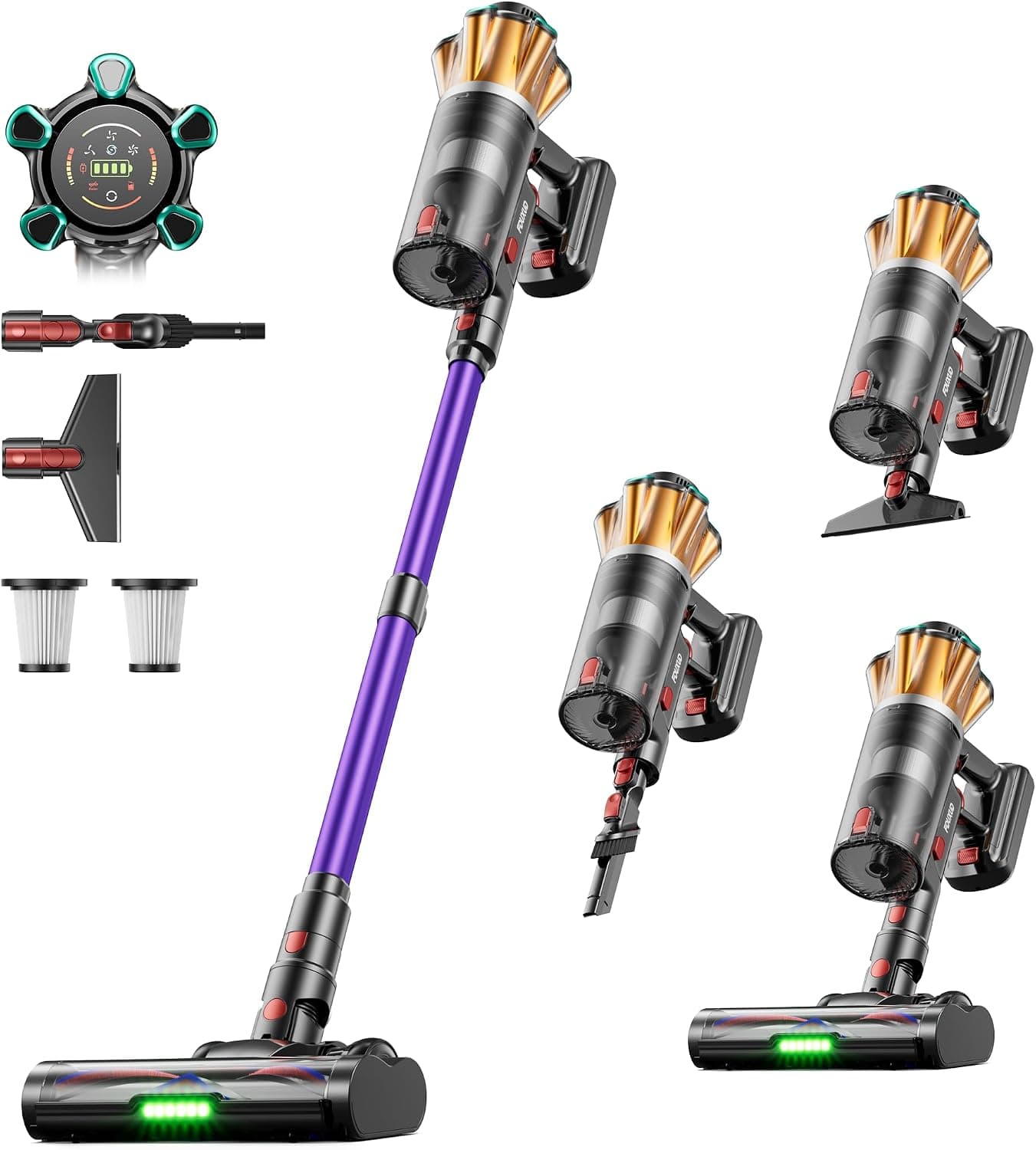 Aspiradora sin Cable 55KPa/650W/70Min Alfombras/Pelos Mascotas/Suelos Duros