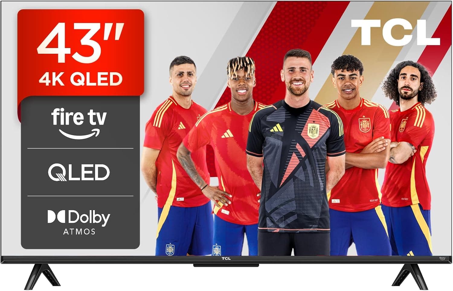 TCL 43T6C 43 Pulgadas QLED 4K HDR10+ Smart TV con Fire TV, Dolby Atmos