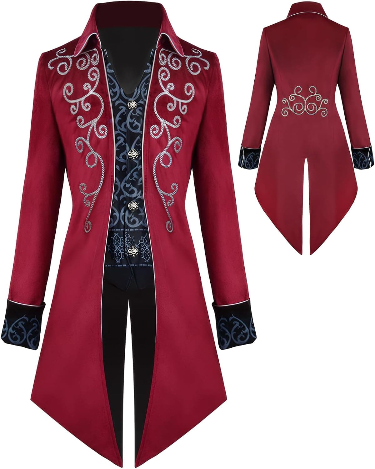 Chaqueta Steampunk Vintage Frack para hombre, estilo gótico, disfraz de carnaval, ropa medieval para hombre, disfraz de Halloween