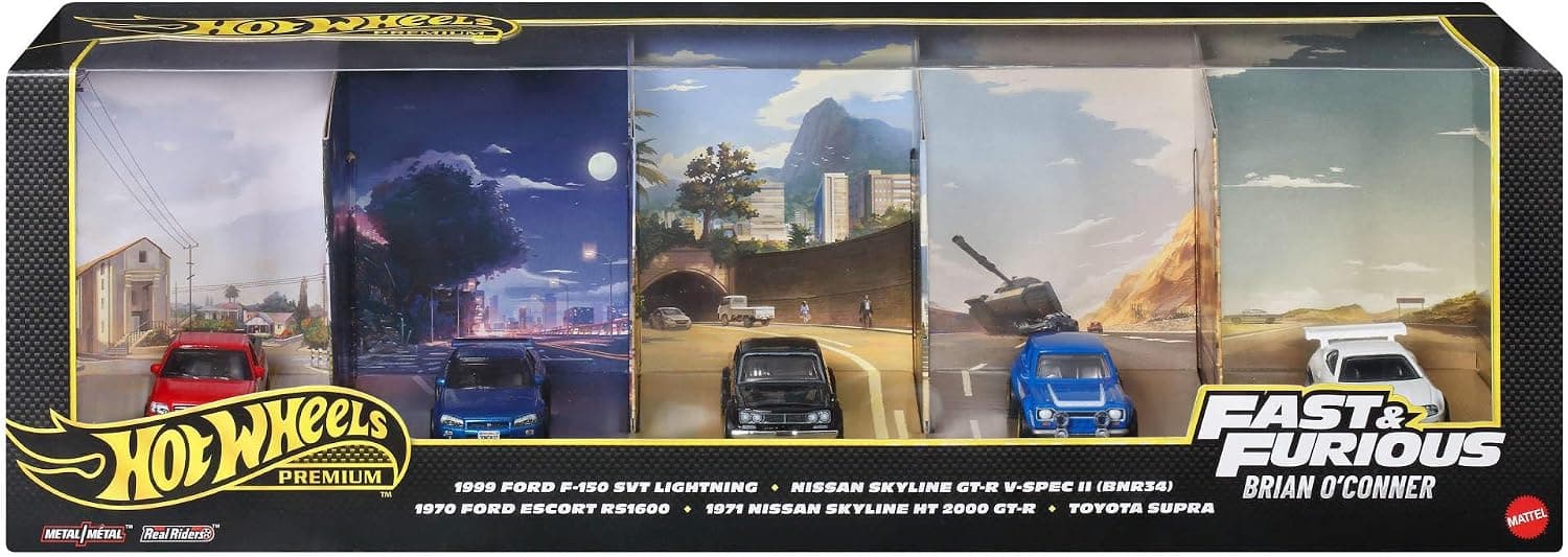 Hot Wheels Premium Fast & Furious Pack de 5 Coches de Metal