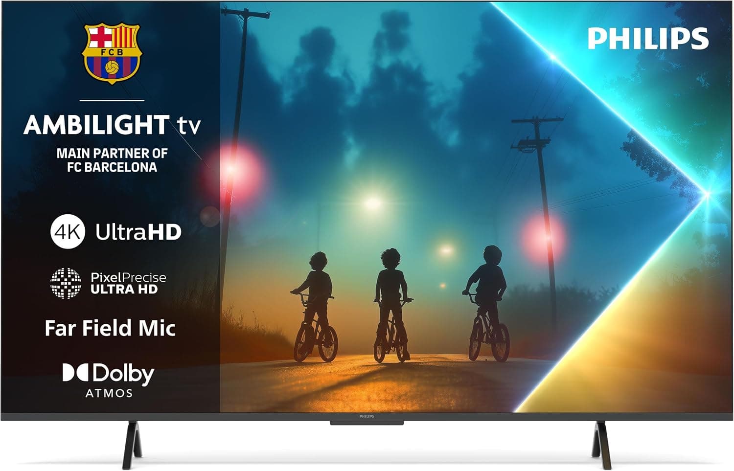 PHILIPS Ambilight 43PUS8200 4K LED Smart TV - Pantalla de 43 Pulgadas con Plataforma Titan OS, Pixel Precise Ultra HD y Sonido Dolby Atmos - Funciona con Alexa y con el Asistente de Voz de Google