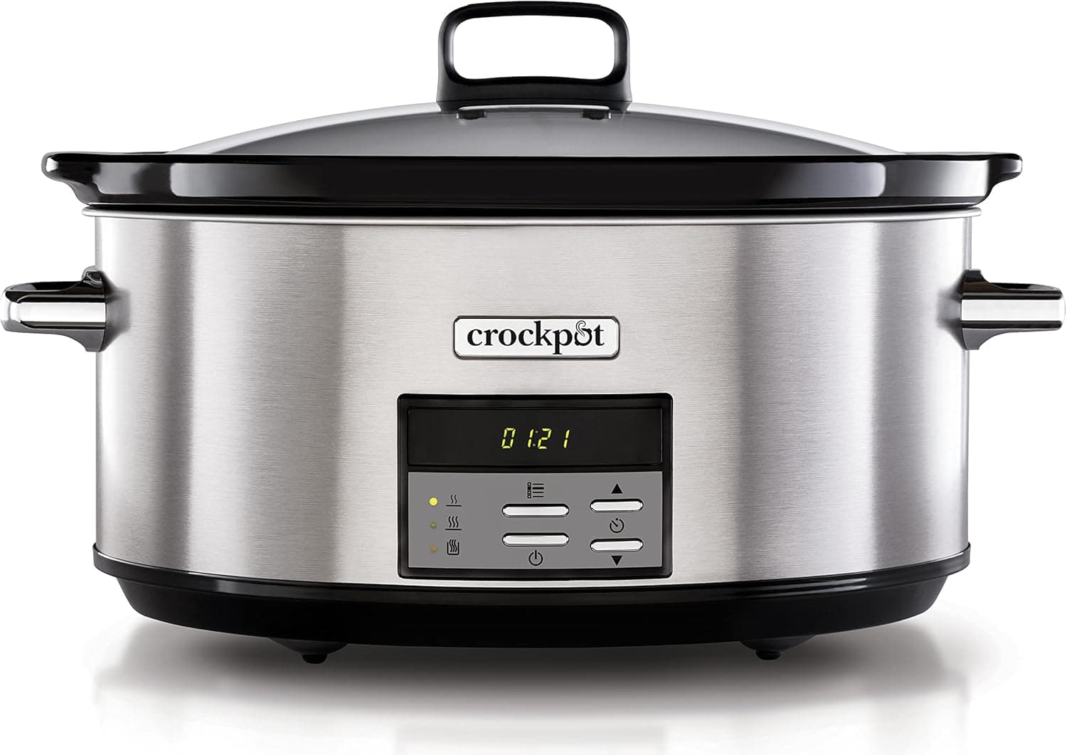 Crockpot Olla de Cocción Lenta Digital 7,5 L (Más de 10 Personas) | Con Recipiente Apto para el Horno | Apta para Lavavajillas | Acero Inoxidable [CSC063X]