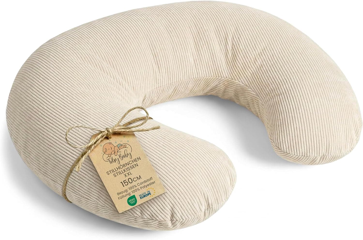 Totsy Baby Cojín de Lactancia bebé Premium 150 cm Forma C cojin Lactancia