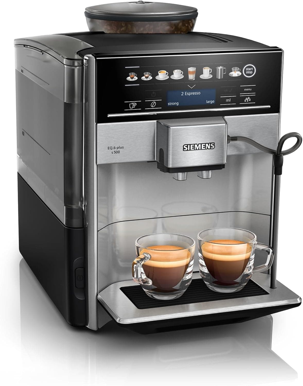 Siemens, Cafetera automática, EQ6 Plus S500, molinillo cerámico, TE655203RW