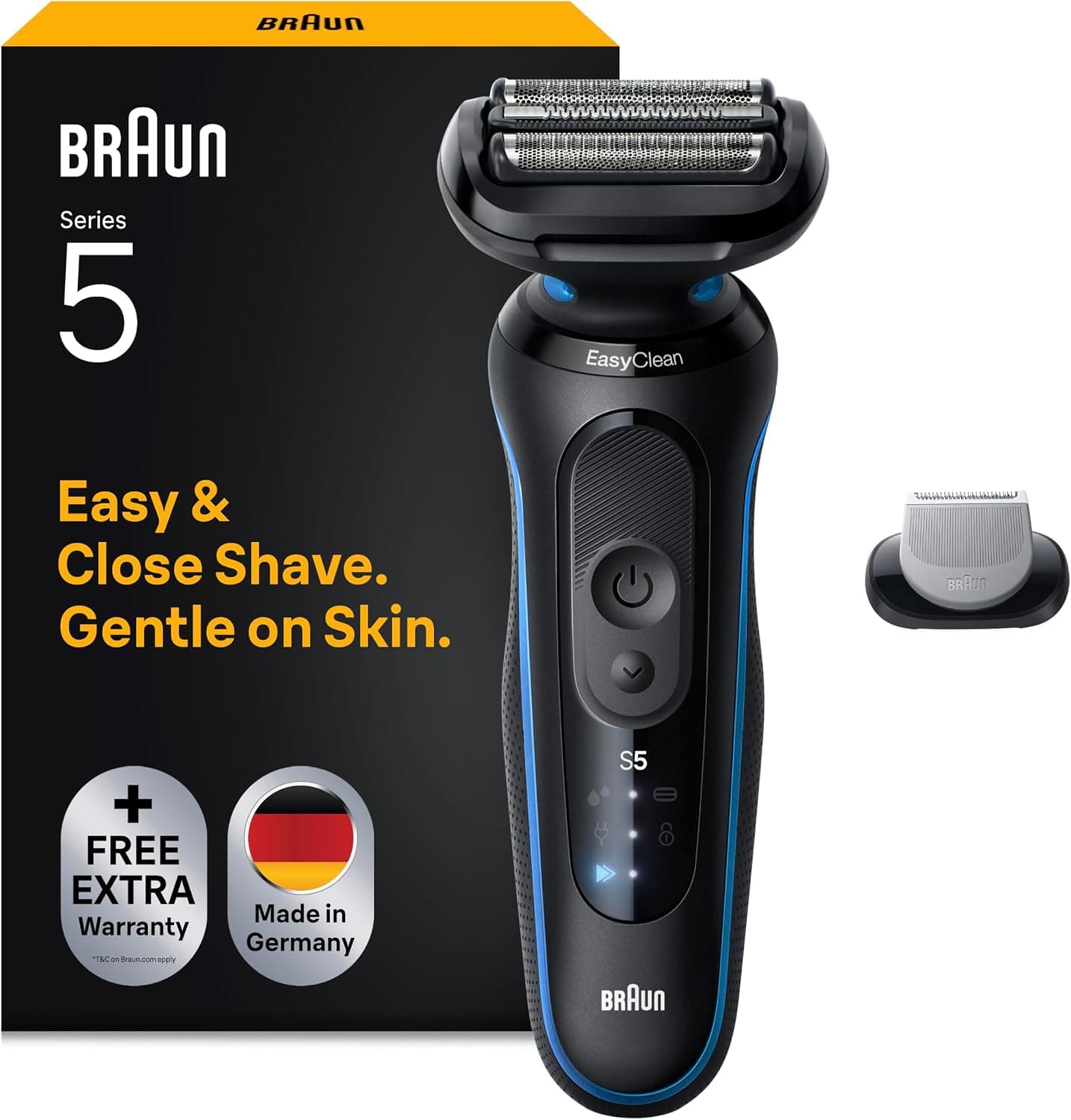 Braun Series 5 Afeitadora Eléctrica Hombre, 52-B1600S, Azul