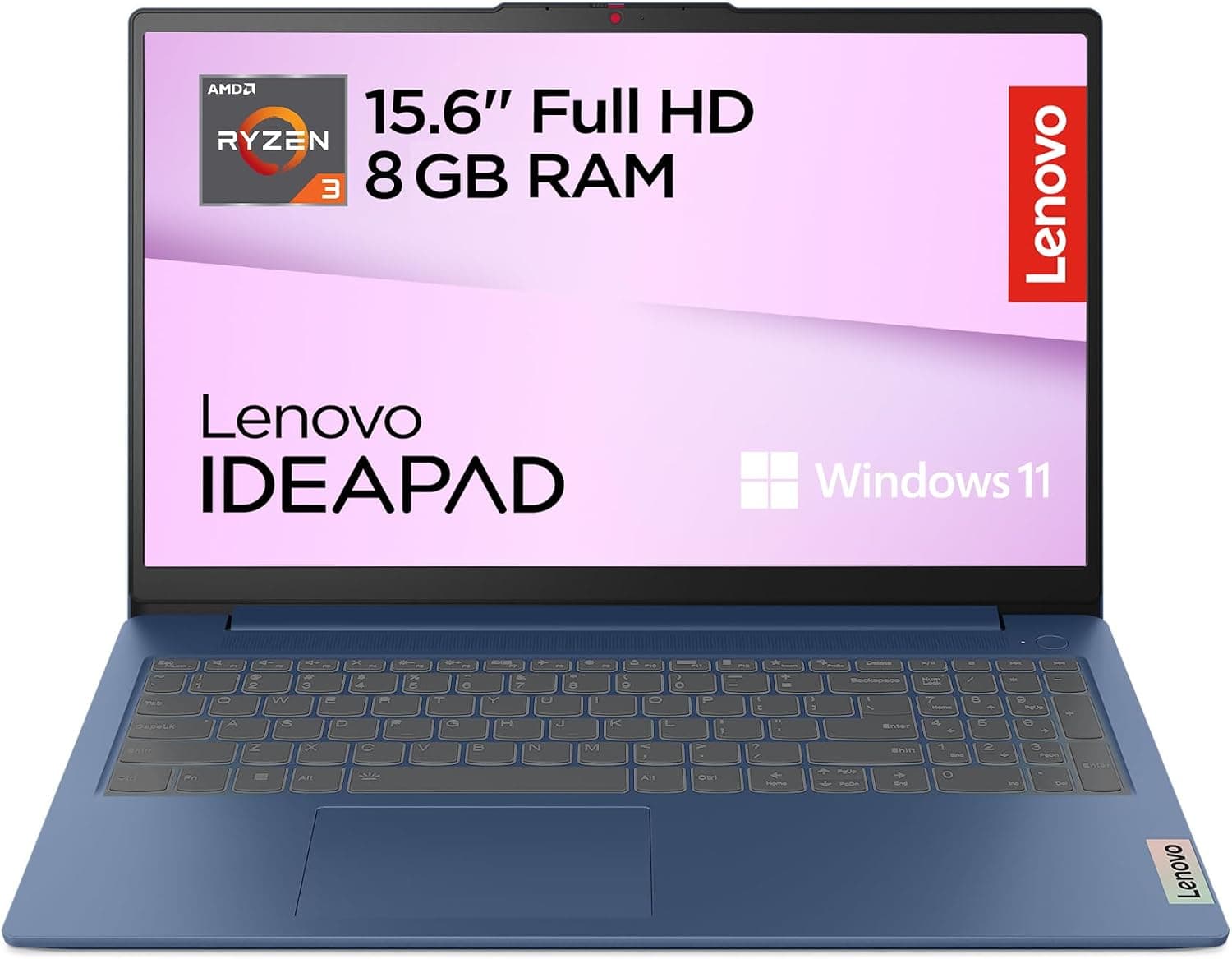 Lenovo IdeaPad Slim 3 Gen 8 - Ordenador Portátil 15.6" FHD (AMD Ryzen 3 30, Radeon 610M Graphics, 8 GB RAM, 512 GB SSD, USB-C, Wi-Fi 6, Windows 11 Home) Teclado QWERTY Español, Azul Abismo