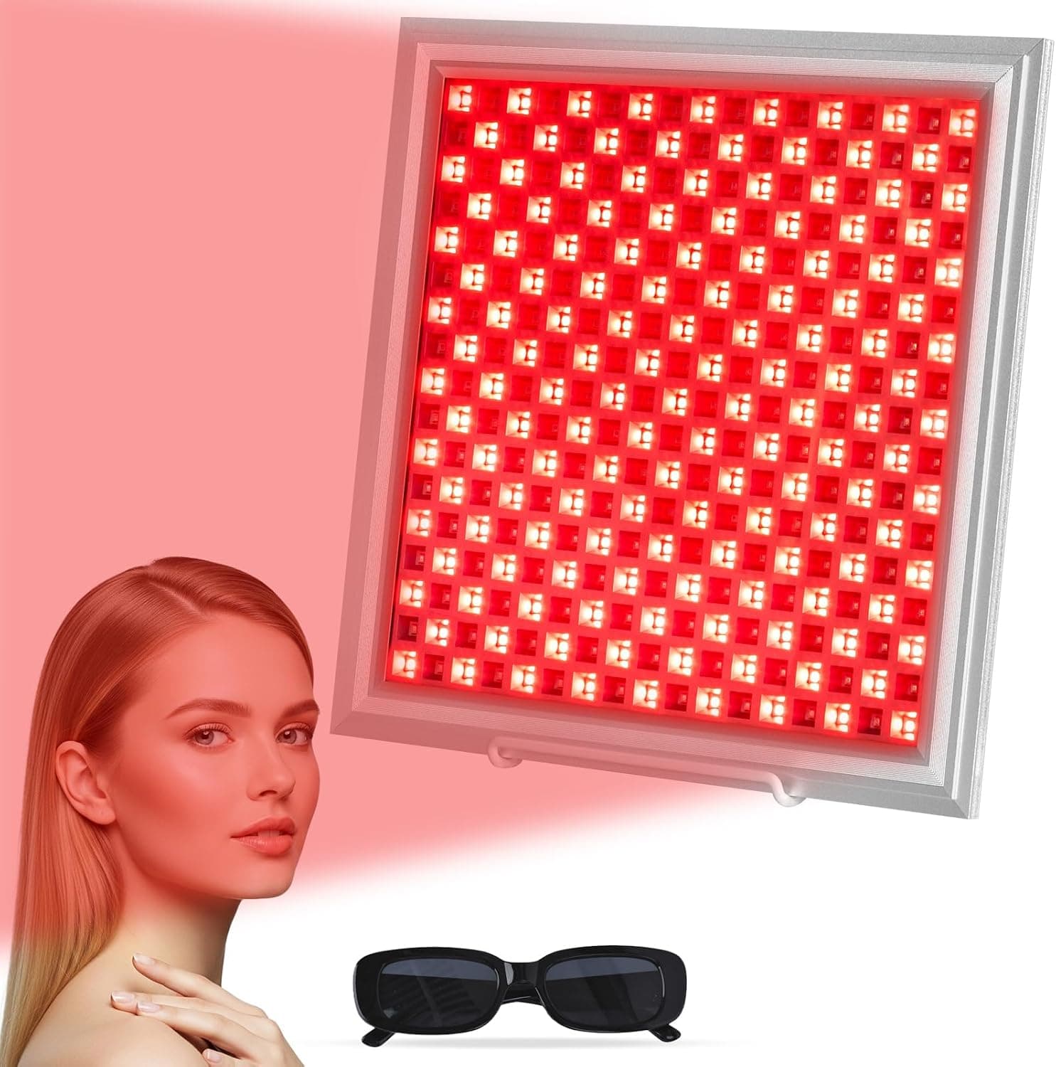 Panel Luz Roja 660nm & 850nm, 289 LED, 5 Niveles Brillo, Temporizador