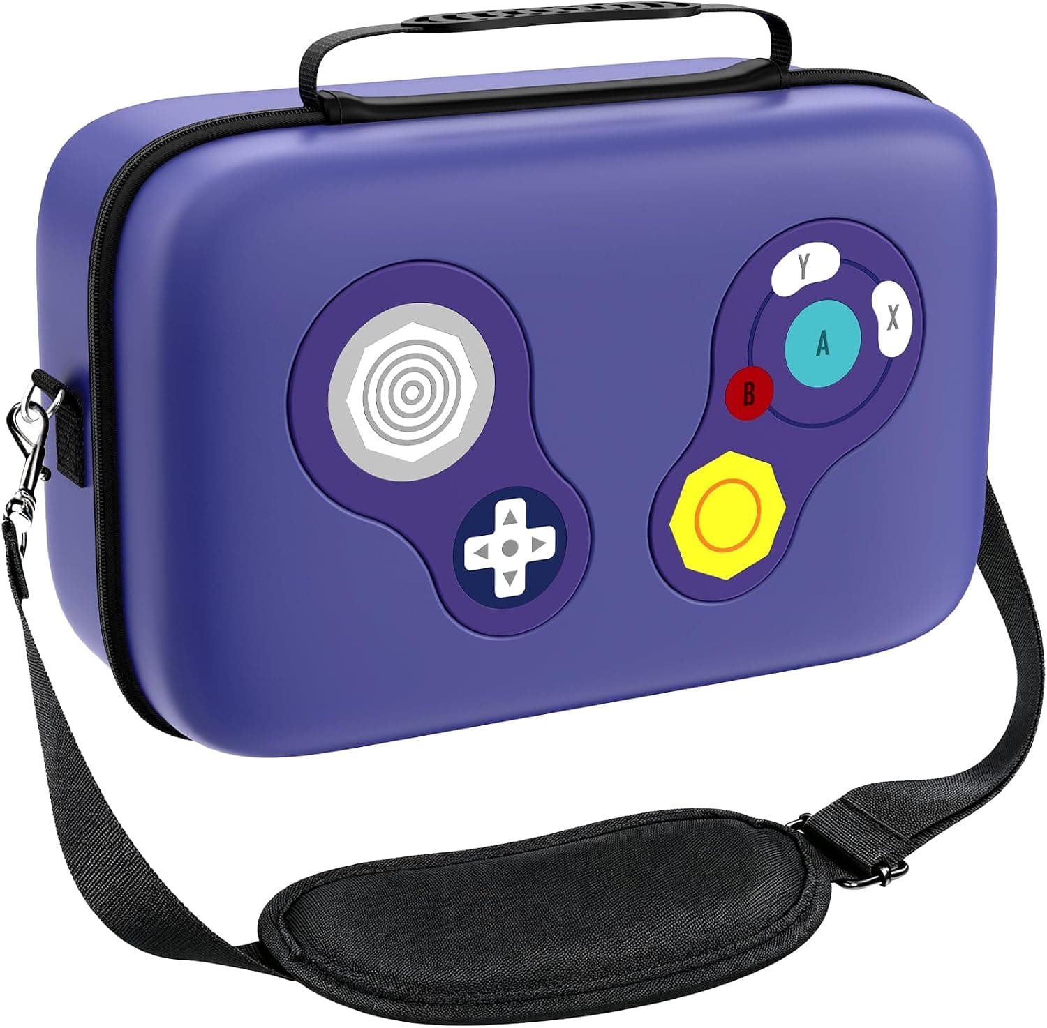 ivoler Funda para Nintendo Switch 2, Protectora Dura de Lujo para Interruptor portátil, Estuche para la Consola Nintendo Switch 2, y Otros Accesorios Contiene 20 Cartuchos de Juego-Púrpura