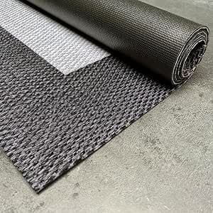 Alfombra vinílica Premium de tejido trenzado alta gama Gris Plomo 60x90 cm