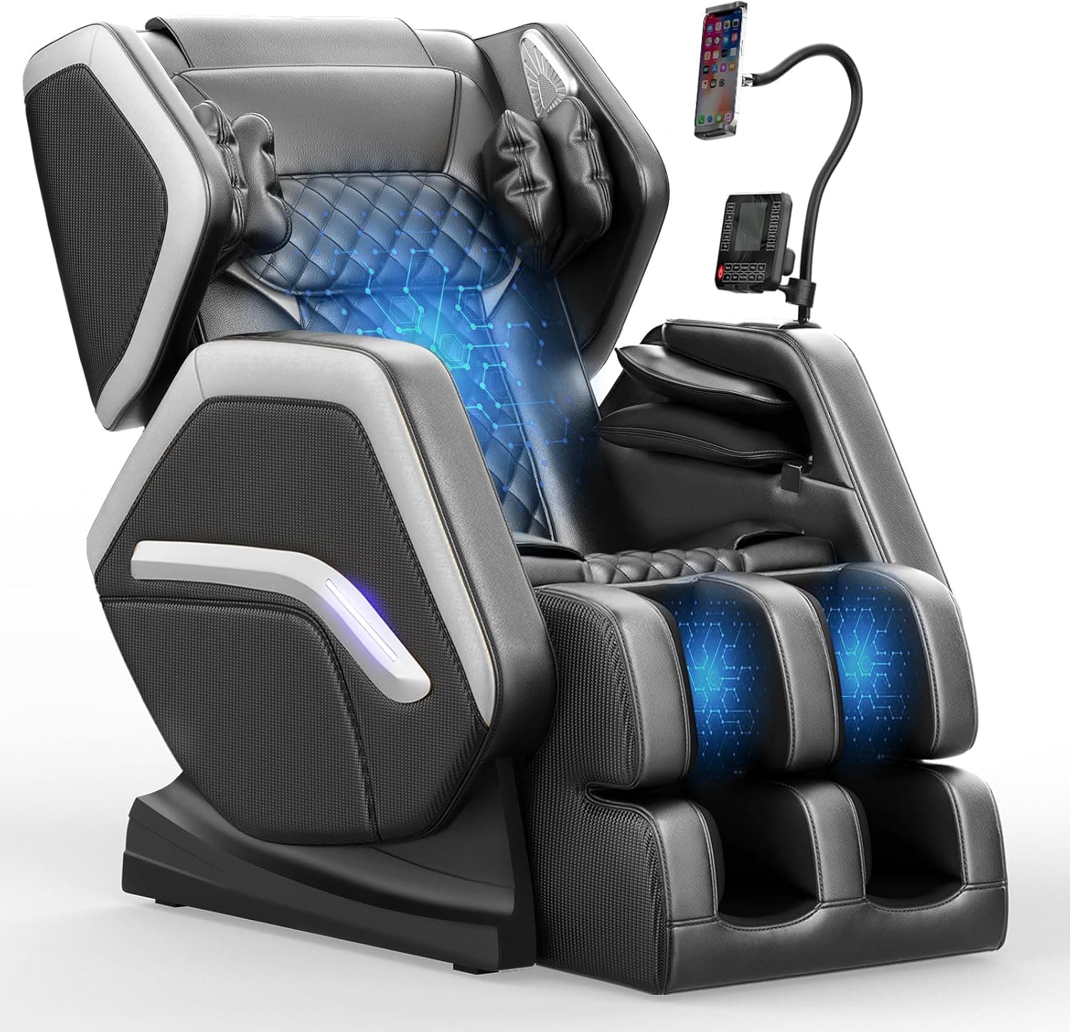 Sillón de Masaje, sillón reclinable de Cuerpo Completo con 14 Rodillos