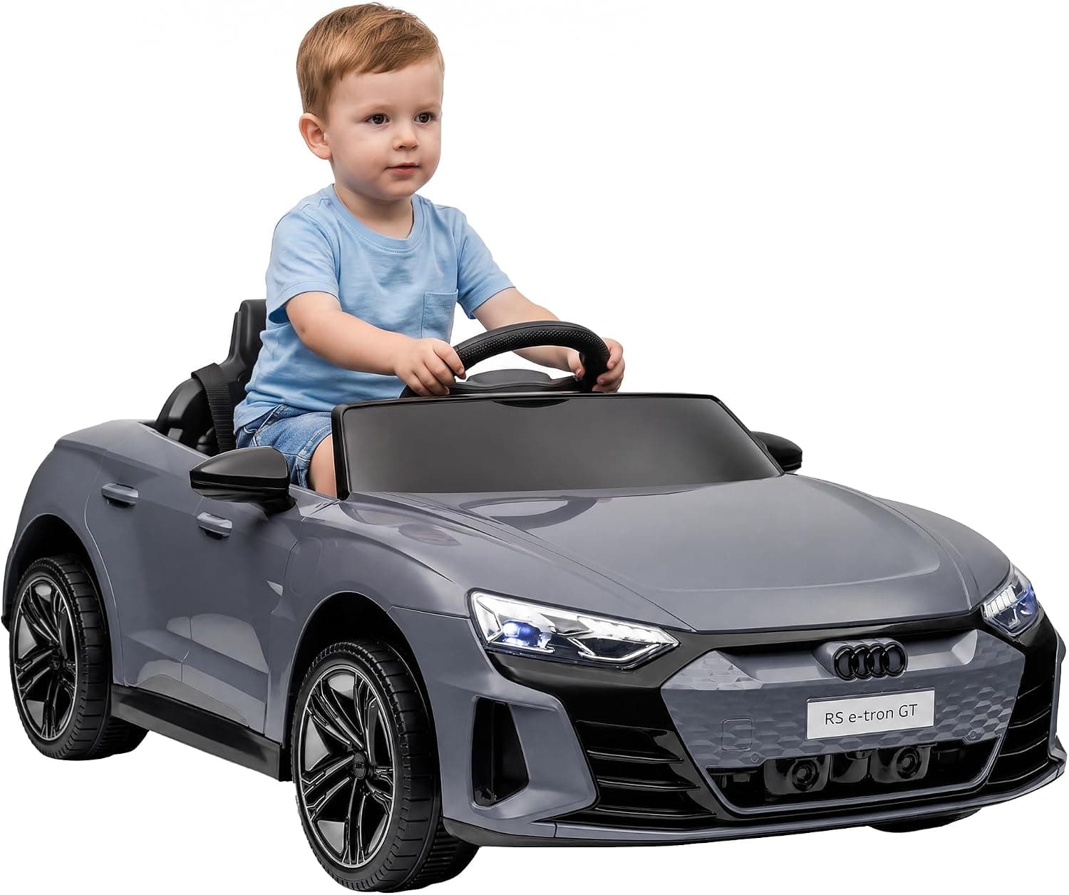 HOMCOM Coche Eléctrico para Niños de +3 Años Audi RS e-Tron GT 12V Gris