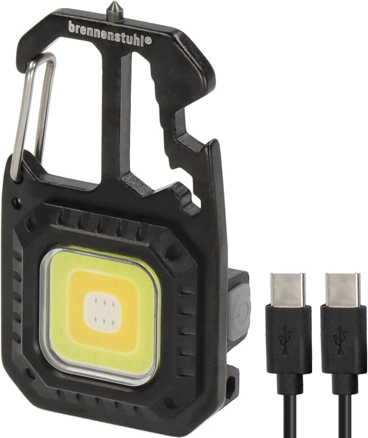 Brennenstuhl Mini Linterna LED MTL 600 A (Lámpara recargable de 600 lm, 7 modos de iluminación, llavero, abrebotellas, puntas y llaves para uso diario, emergencias o camping)