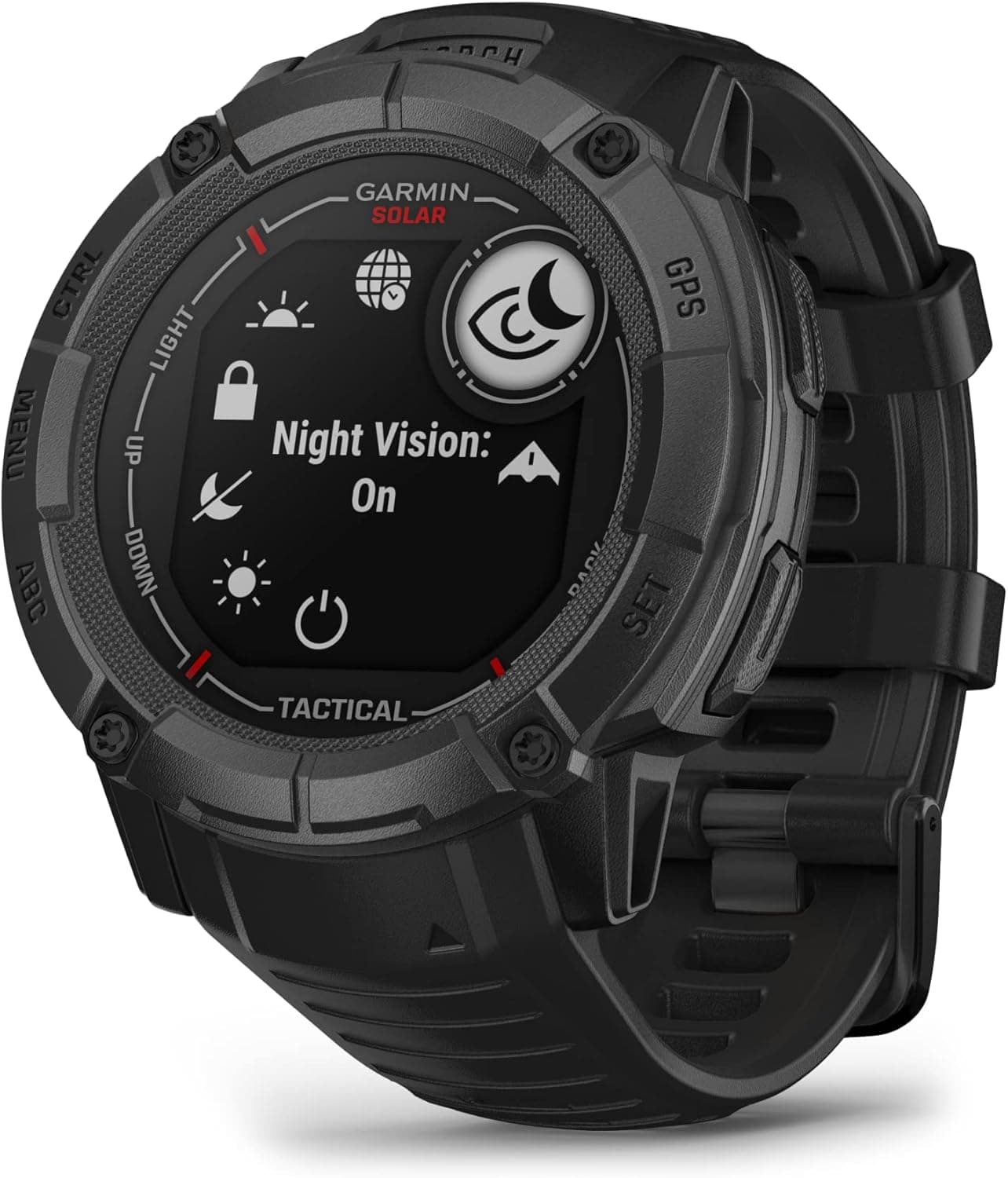 Garmin Instinct 2X Solar Tactical, Reloj Inteligente con GPS Resistente al Agua, Carga Solar, Funciones Tacticas y Deportivas, Pulsioximetría, Notificaciones del Smartphone, Negro