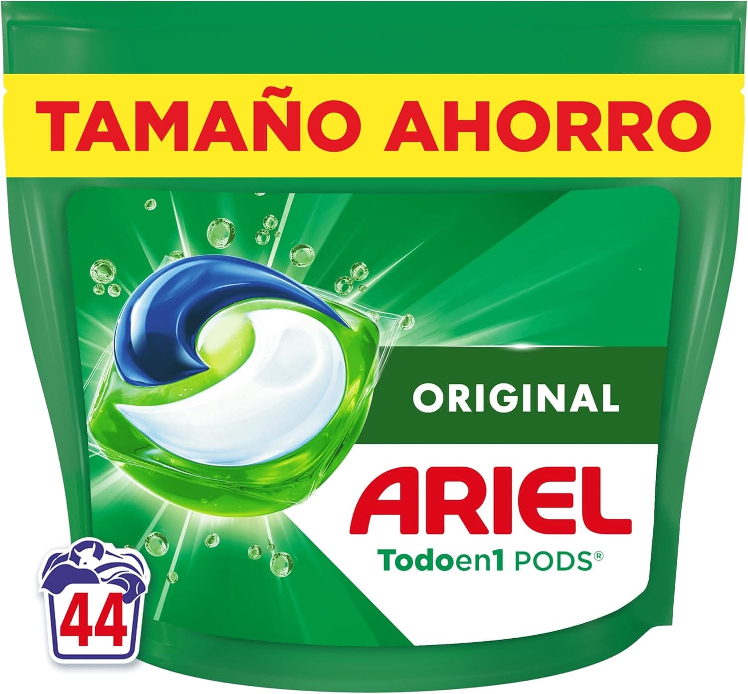 Ariel PODs Platinum, Detergente Líquido En Cápsulas Original Cápsulas, 44 Lavados, el embalaje puede variar