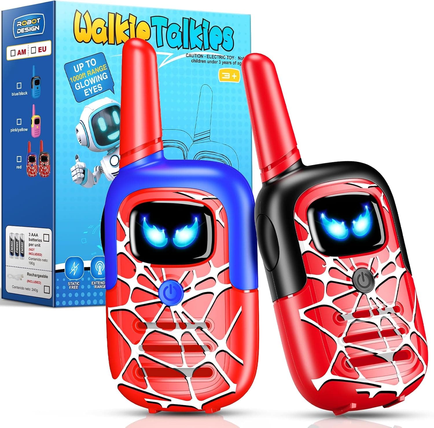 Juguetes Niños 3 4 6 7 8 9 10 Años, Walky Talky Niños Regalo Niño Niña 3-12 Años Walkie Talkie Ideas Regalos Cumpleaños Niños Colegio Juguetes Niño 3-12 años mas Vendidos