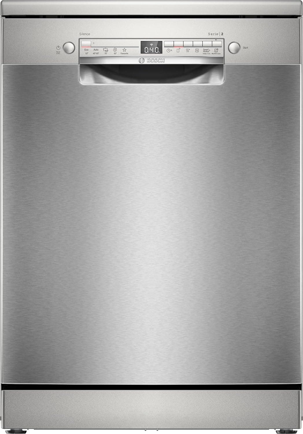 Bosch - Lavavajillas Libre Instalación, 60 cm, 13 servicios, Serie 2, Motor EcoSilence, Home Connect, Acero, SMS2HTI02E