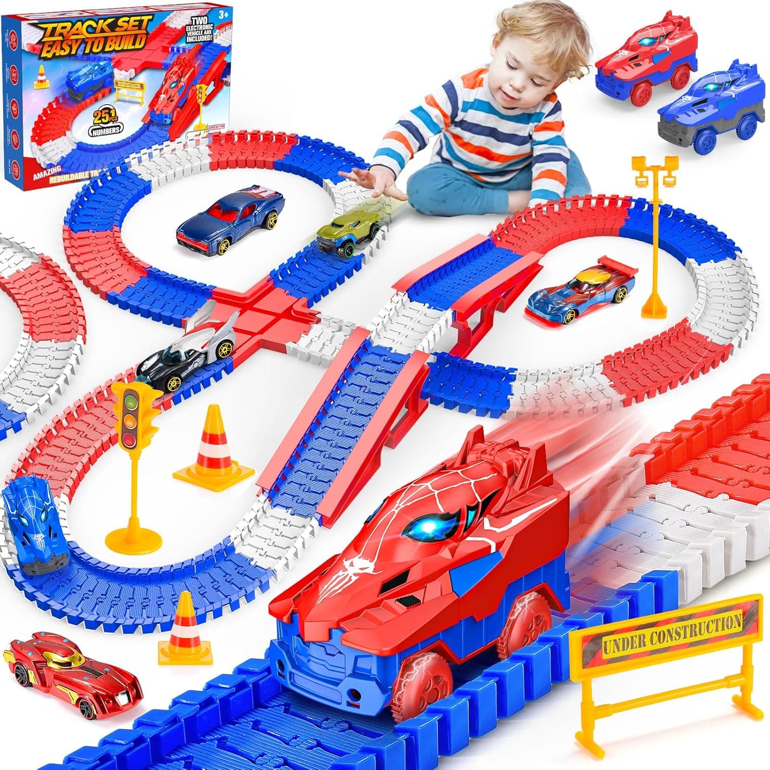 Juguetes Niños 2 3 4 5 6 Años, Coche Regalo Niño Niña 3-6 Años Eléctrico Pista de Coche Regalo Navidad Niño Niña 3-6 Años Juegos Educativos