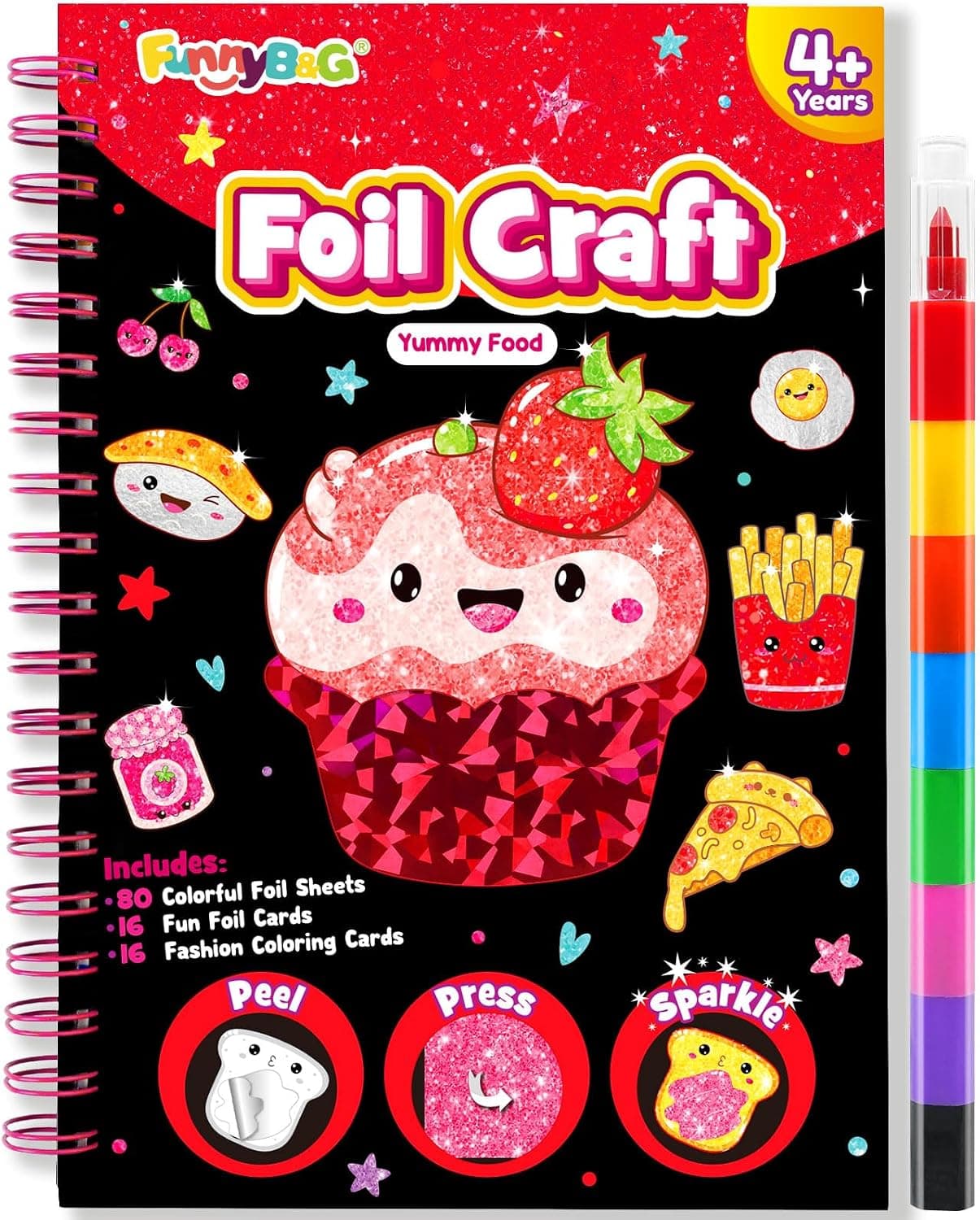 FUNNYB&G Manualidades infantiles con foil, Creativo Kit Manualidades niños