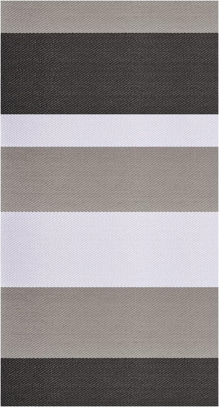 STORESDECO Alfombra vinílica de Tejido Trenzado Premium de Alta Gama. Lavable Antideslizante y extraplana. Materiales Resistentes de máxima Calidad Color Franjas Grises 80 x 150 cm