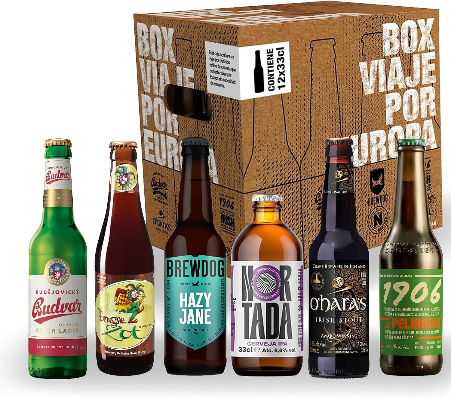 1906 - Pack de Degustación de Cervezas Europeas, 12 x 33 cl