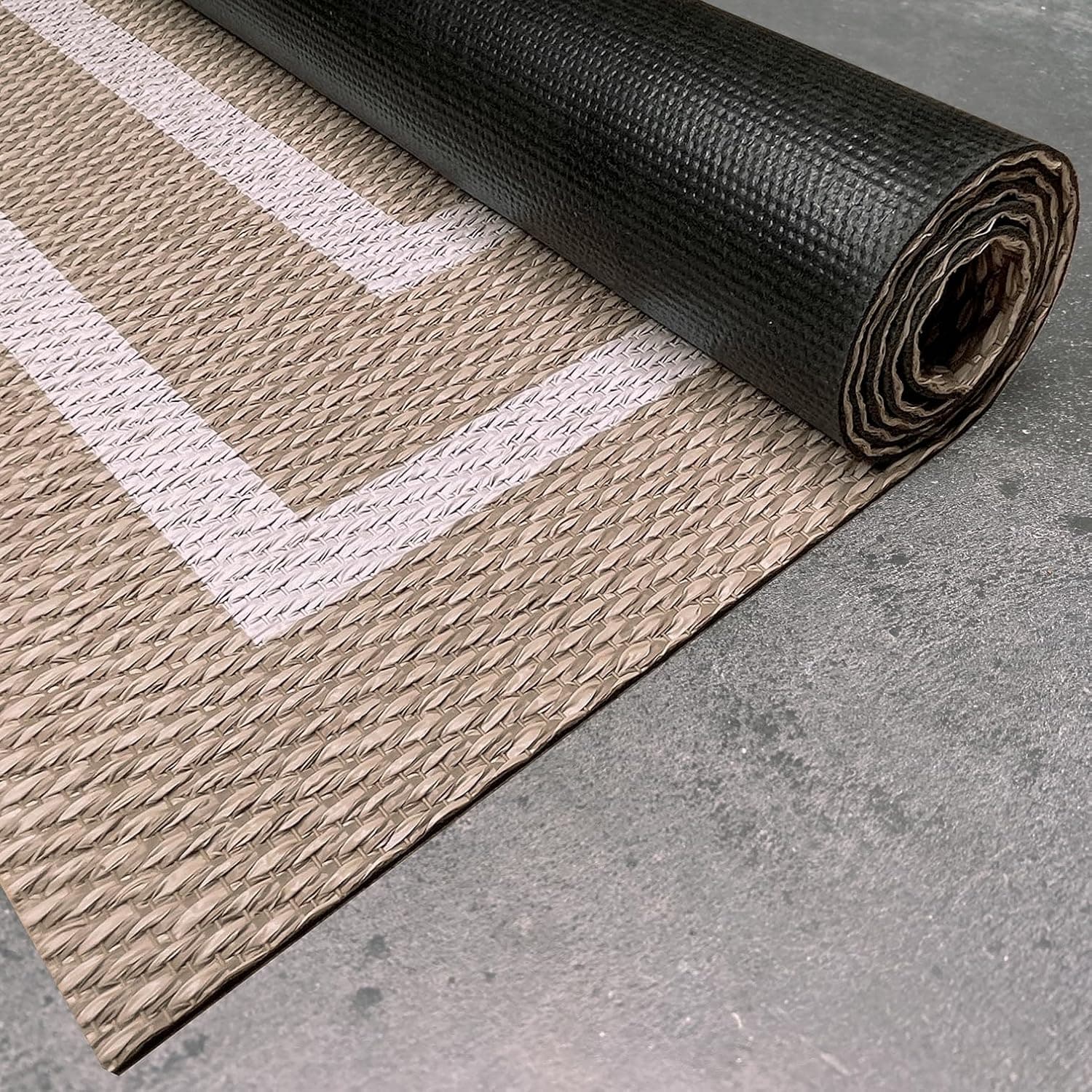 Alfombra vinílica Premium de tejido trenzado alta gama Rectángulos 60x90 cm