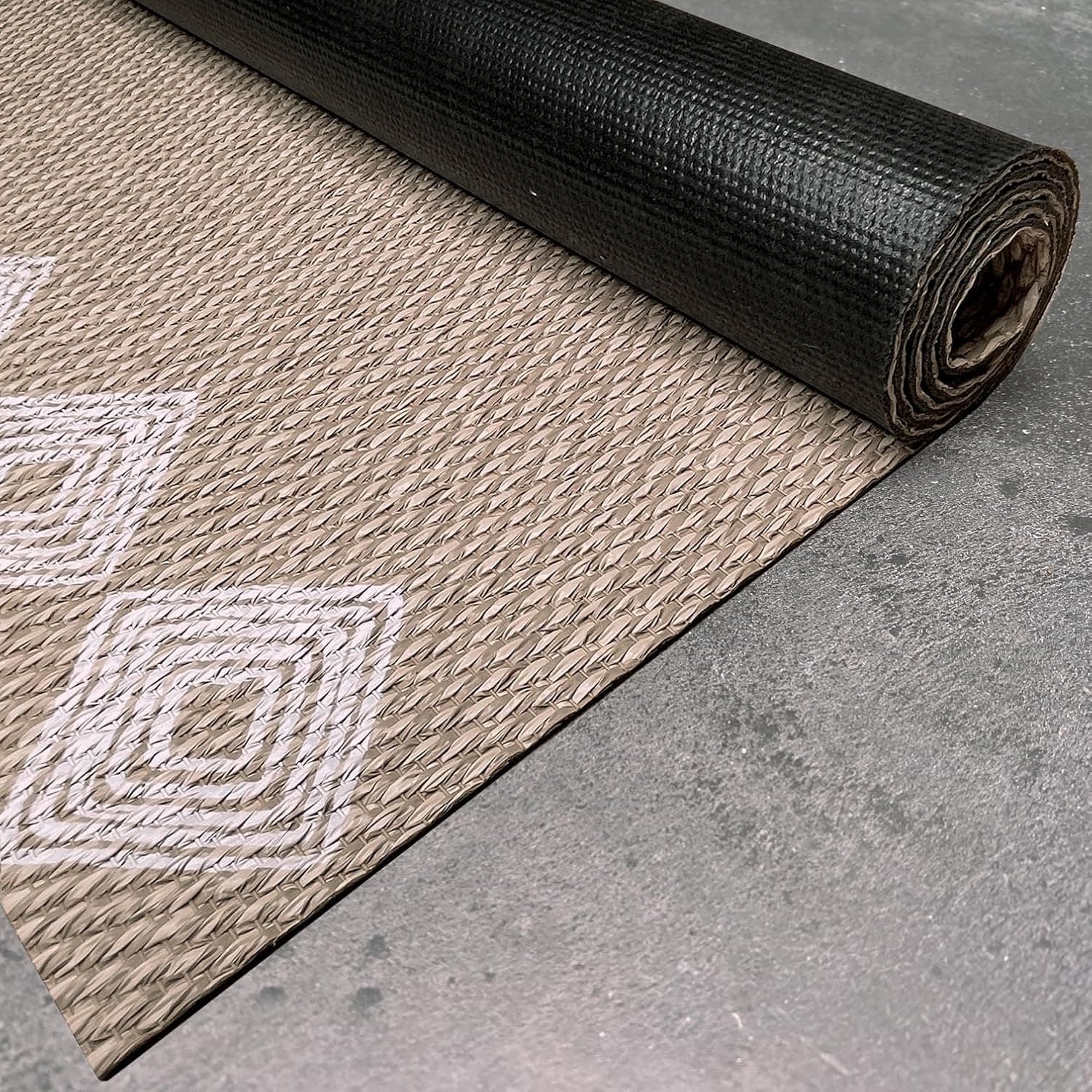 Alfombra vinílica Premium de tejido trenzado de alta gama Étnica 60x90 cm