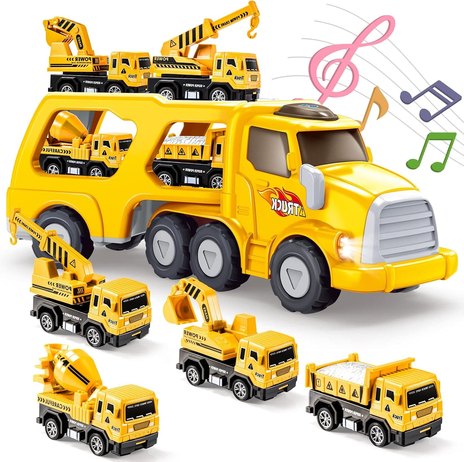 EUCOCO Juguetes Niños 1 2 3 4 5 6 Años, Camiones de Juguete para Niños 1 2 3 4 5 6 Años Regalo Niño 1-6 Años Camion Juguete 1-6 Años Regalos Cumpleaños Niños Coches para Niño