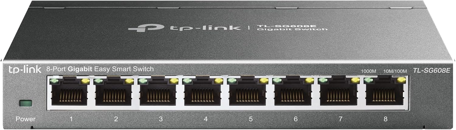 TP-Link TL-SG608E - Switch ethernet Gigabit, 8 Puertos, Gestionable, Metal