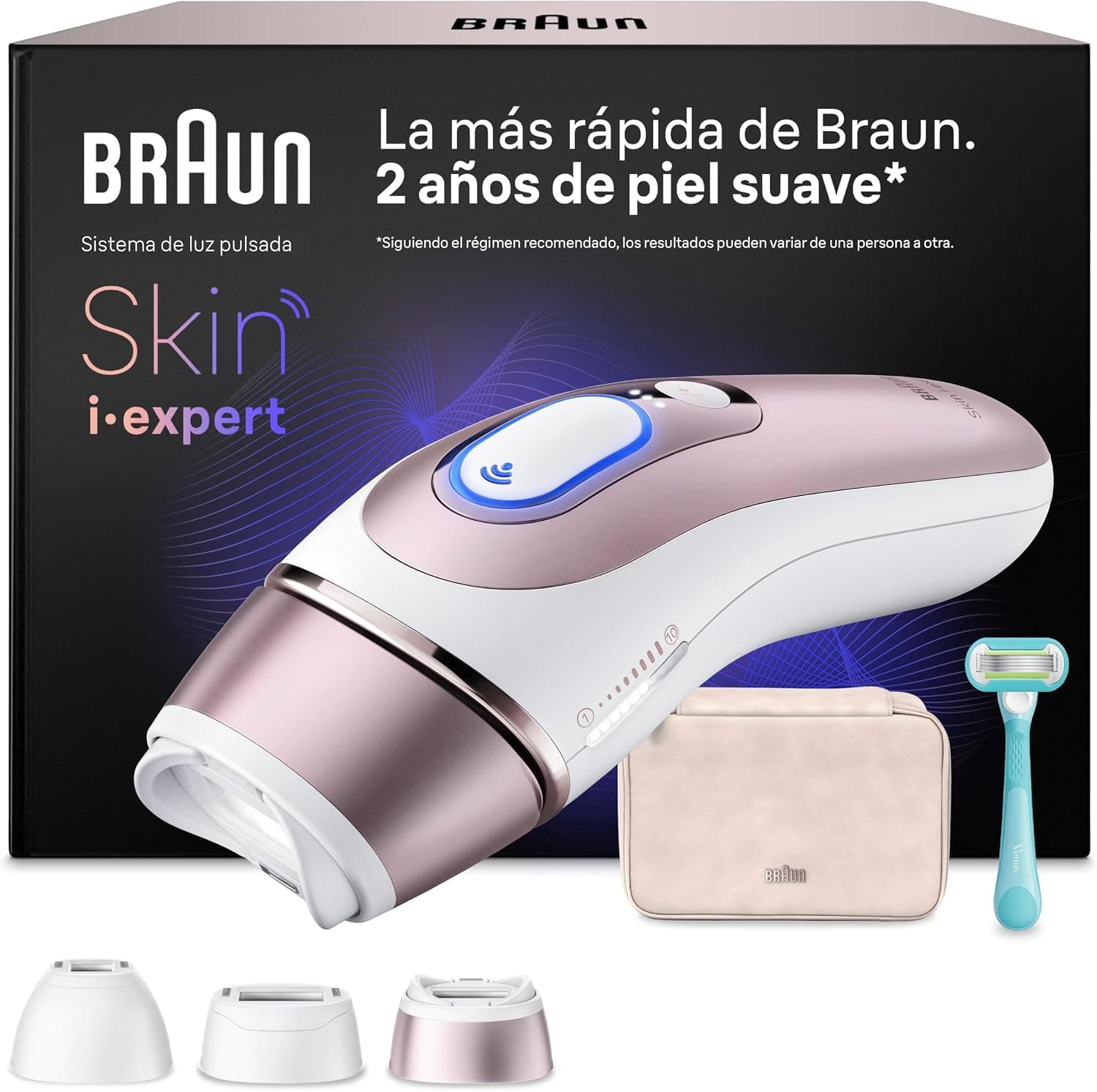 Braun Depiladora Luz Pulsada Smart IPL Skin i·expert, PL7311, Blanco/Bronce