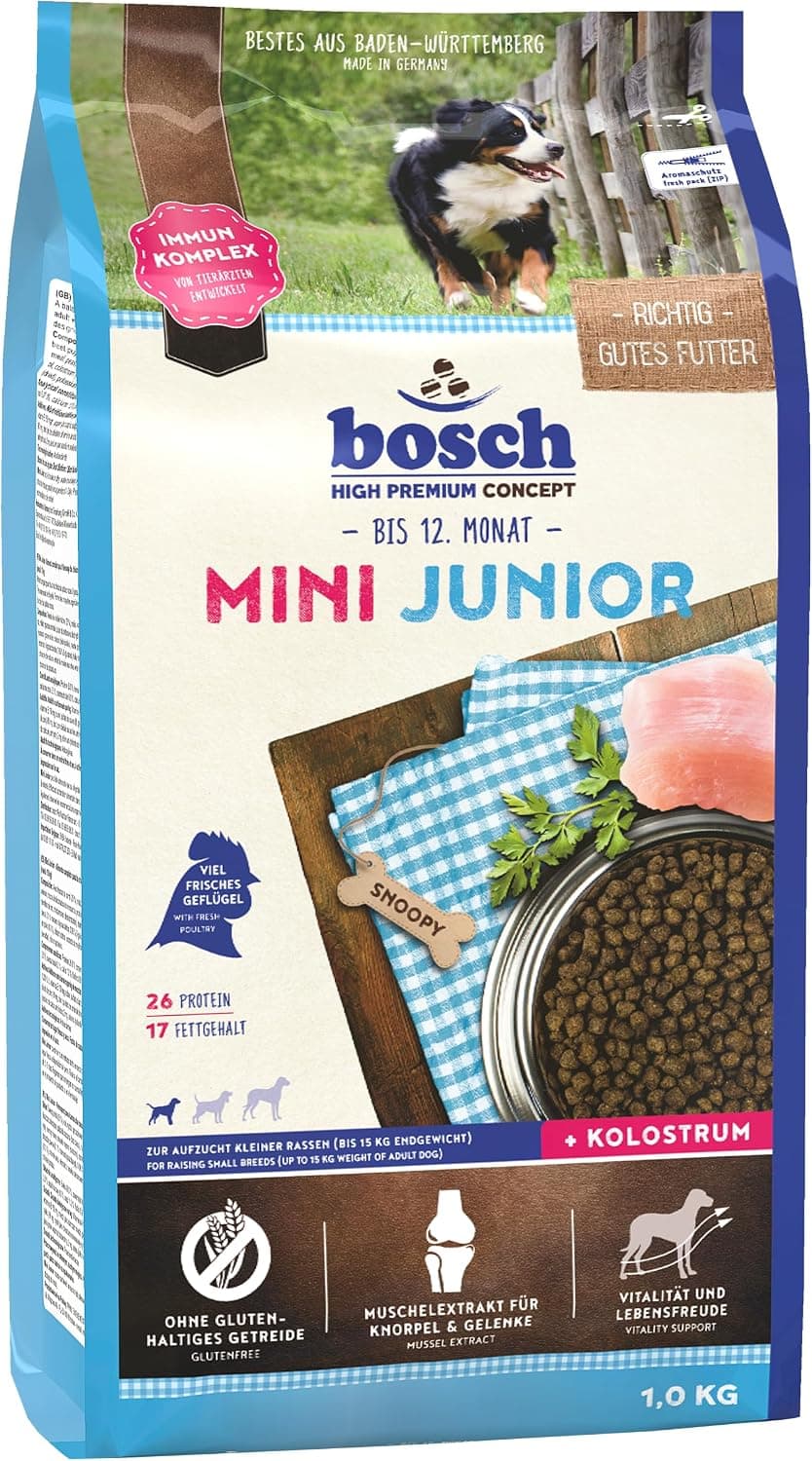 bosch HPC Mini Junior | Alimento seco para perros de cría de razas pequeñas (hasta 15 kg) | 1 x 3 kg