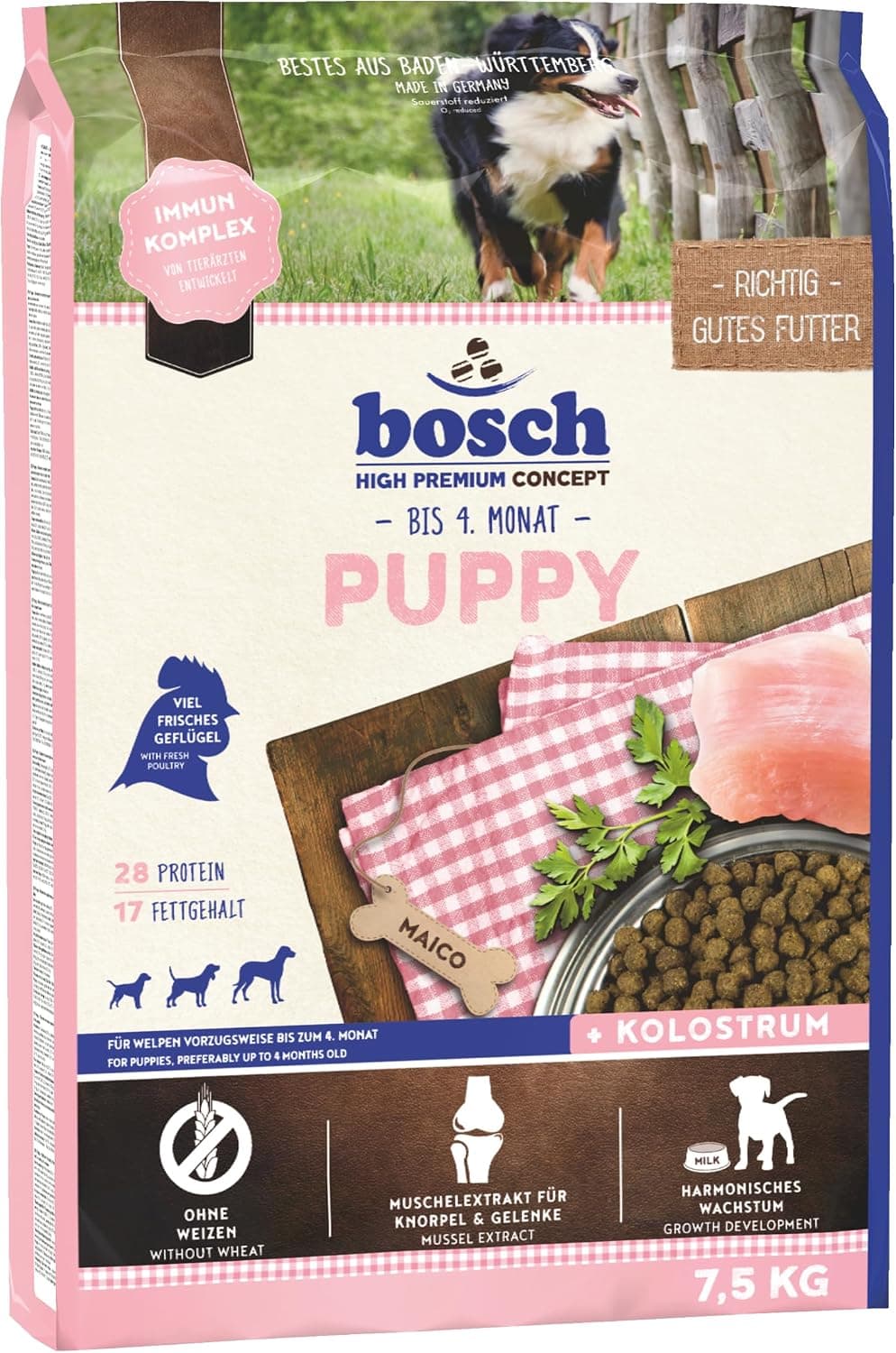 bosch HPC Puppy | Alimento seco para cachorros de hasta 4 meses | 1 x 7,5 kg