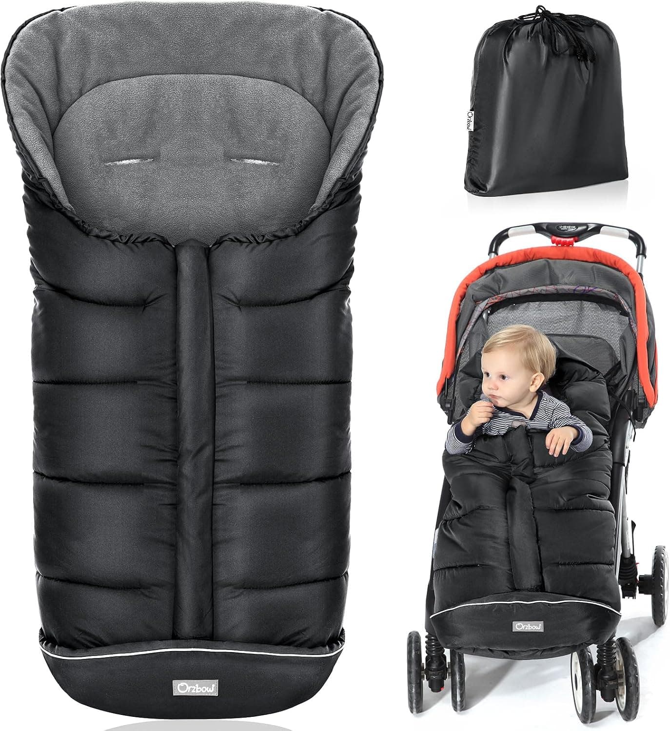 Orzbow Saco Silla Paseo Universal Invierno, Cremallera Frontal