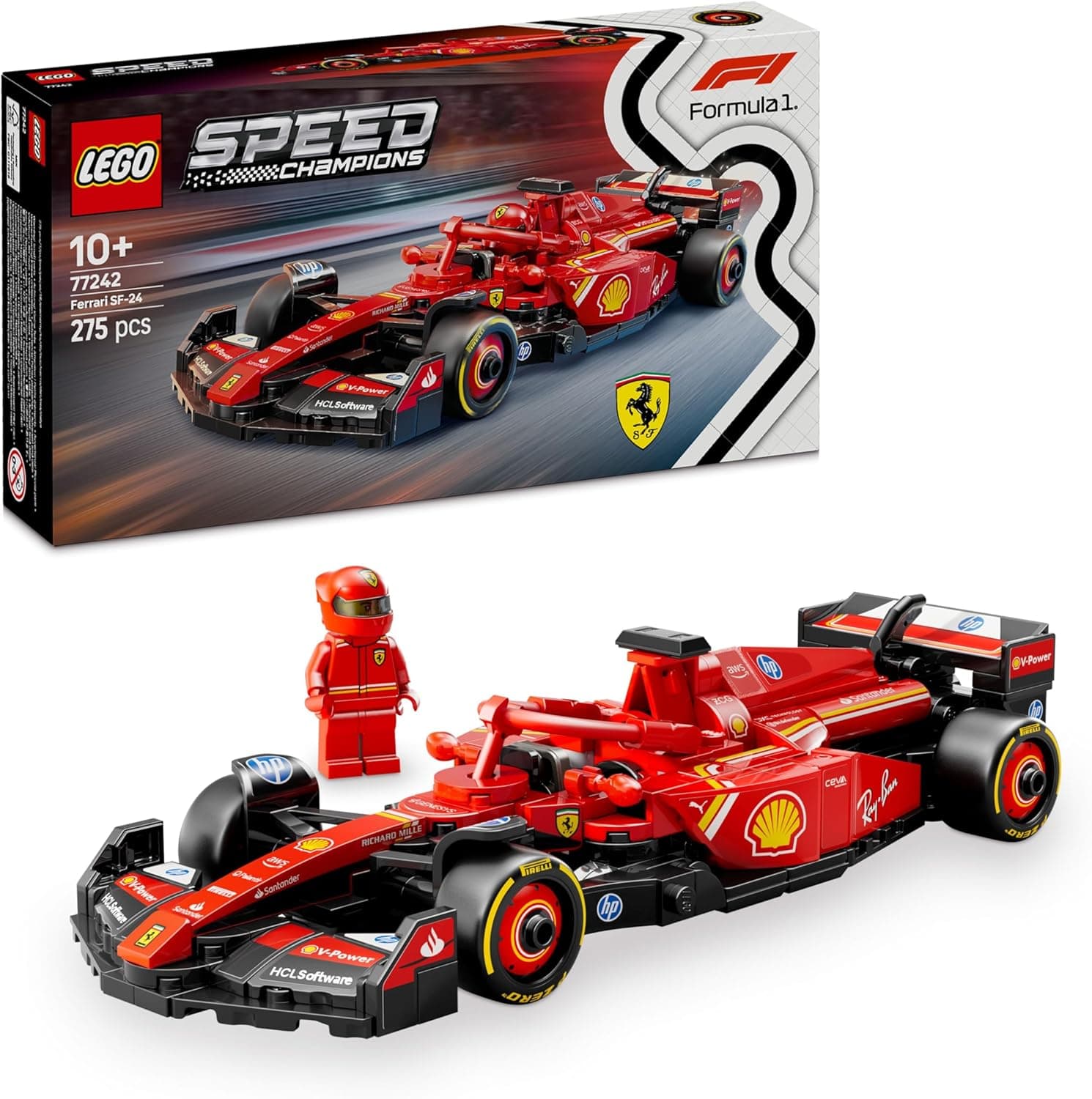 LEGO Speed Champions Coche de Carreras Ferrari SF-24 F1 77242