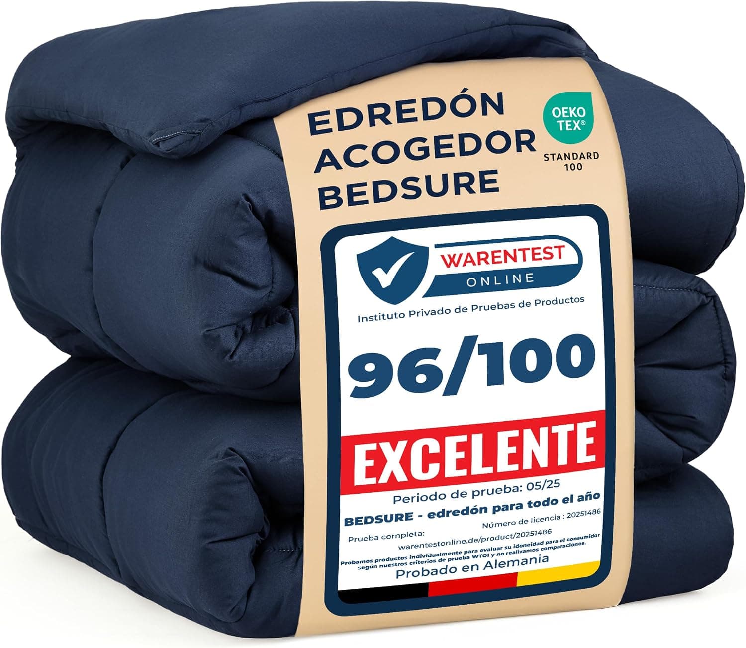 Bedsure Edredon Cama 80/90 Nordico - Relleno Nordico 135x200, Azul