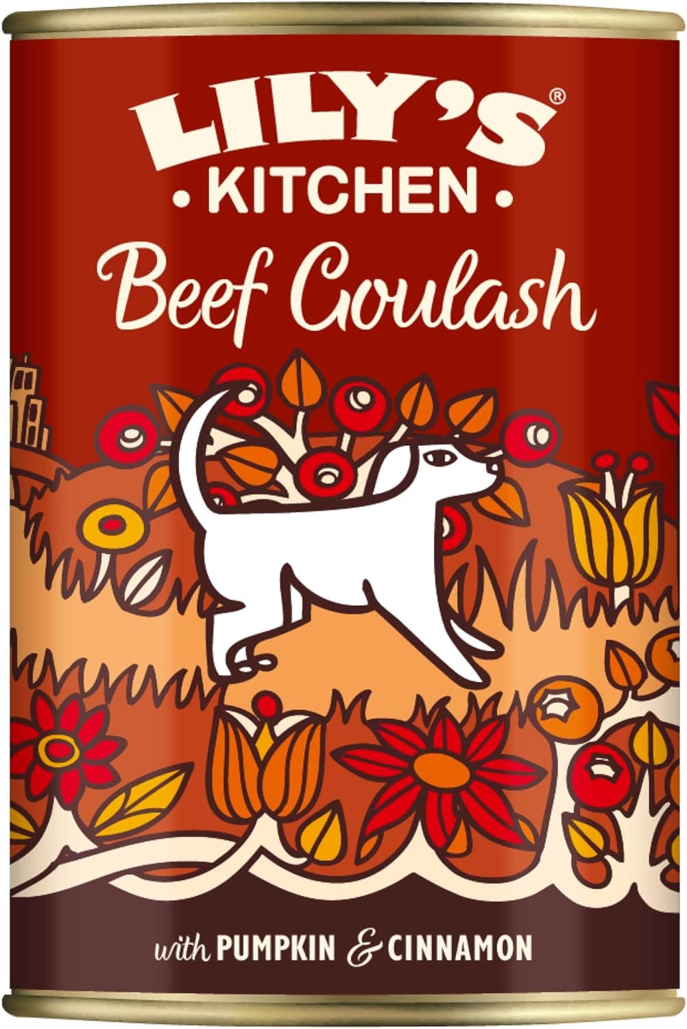 Lily's Kitchen Elaborado con Ingredientes Naturales Lata de alimento húmedo para Perros Adultos Goulash de Vacuno 6 x 400g
