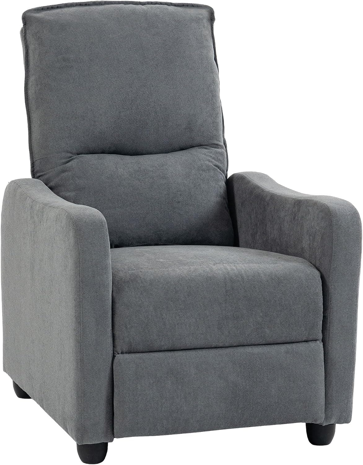 HOMCOM Sillón Relax Reclinable Sillón Reclinable Manual Reposapiés Gris