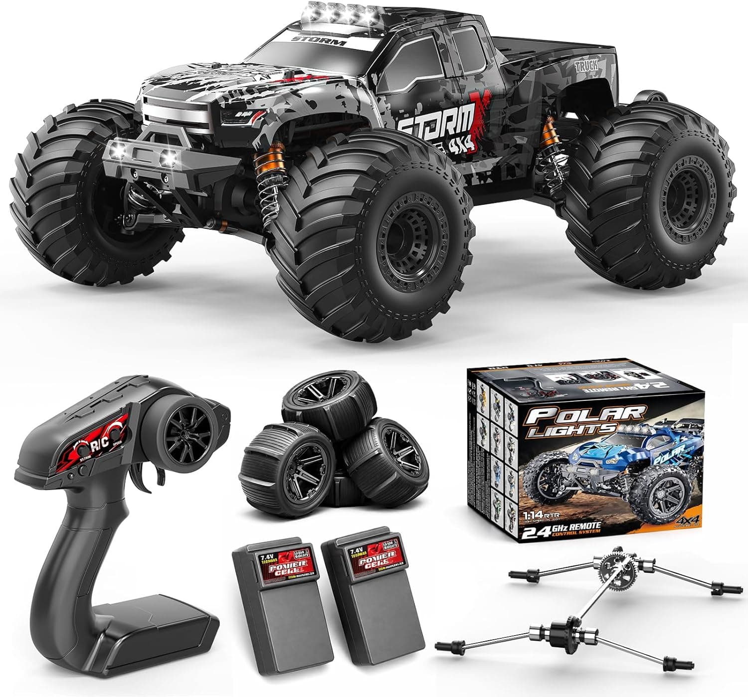 Coche Teledirigido Adulto 1:14 4x4 Off-Road, RC Car Todo Terreno 40 km/h